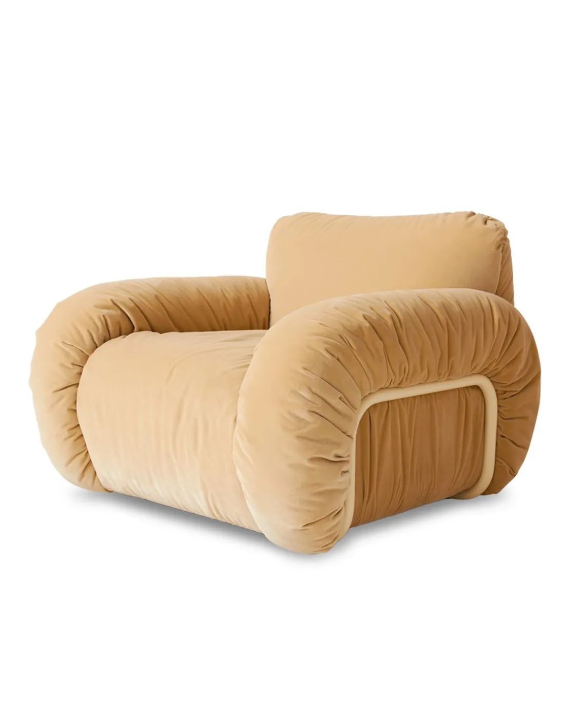 HK Living Arc Lounge Fauteuil Royal Velvet Cream