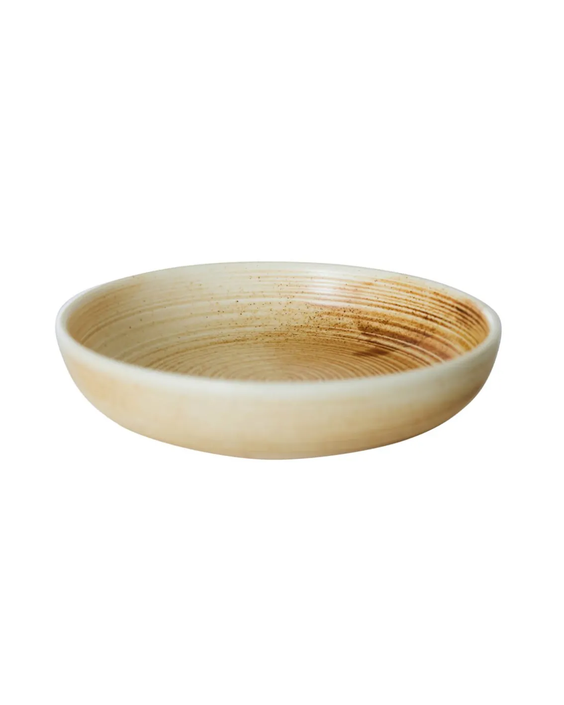HK Living Chef Ceramics Deep Plate L Rustic Cream/Brown