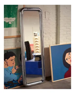 HK Living Chubby Standing Mirror Chrome