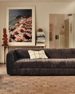 HK Living Club Couch Royal Velvet Dark Brown