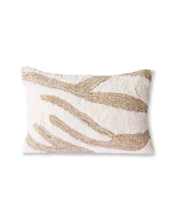 HK Living Fluffy Cushion White/Beige