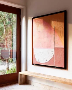HK Living Framed Artwork 'Roseate Hues' Rose/Red