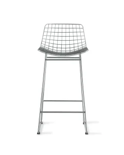 HK Living Metal Wire Bar Stool Silver