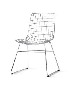 HK Living Metal Wire Chair Silver