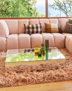 HK Living Mirror Block Coffee Table Clear