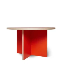 HK Living Round Dining Table Orange