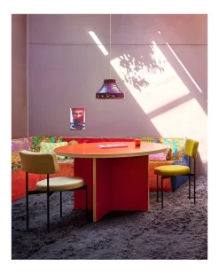 HK Living Round Dining Table Orange