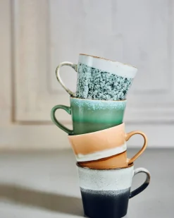 HK Living 70S Ceramics Cappuccino Mug Green/White