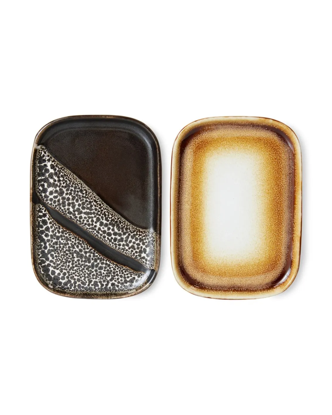 HK Living 70S Ceramics Small Tray Set Of 2 Mojave