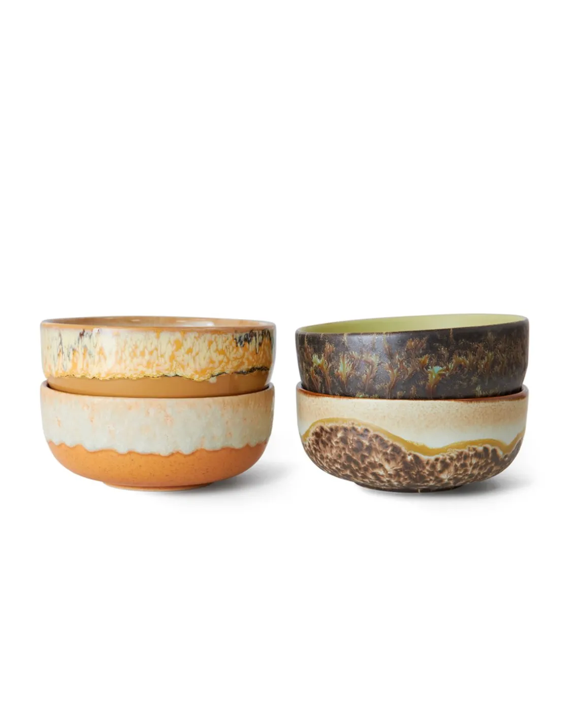 HK Living 70S Ceramics Tapas Bowls Set Of 4 Drift