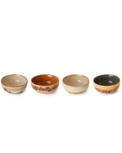 HK Living 70S Ceramics Xs Bowls Set Of 4 Marine