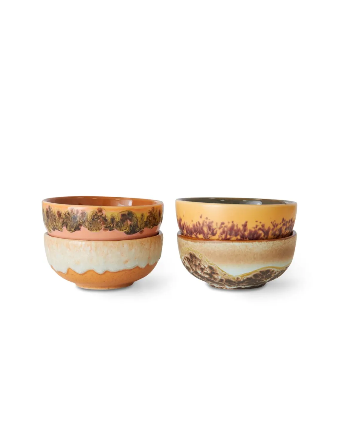 HK Living 70S Ceramics Xs Bowls Set Of 4 Marine