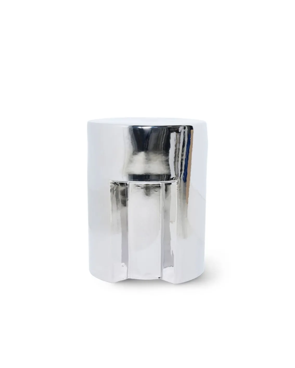 HK Living Stoneware Side Table Chrome