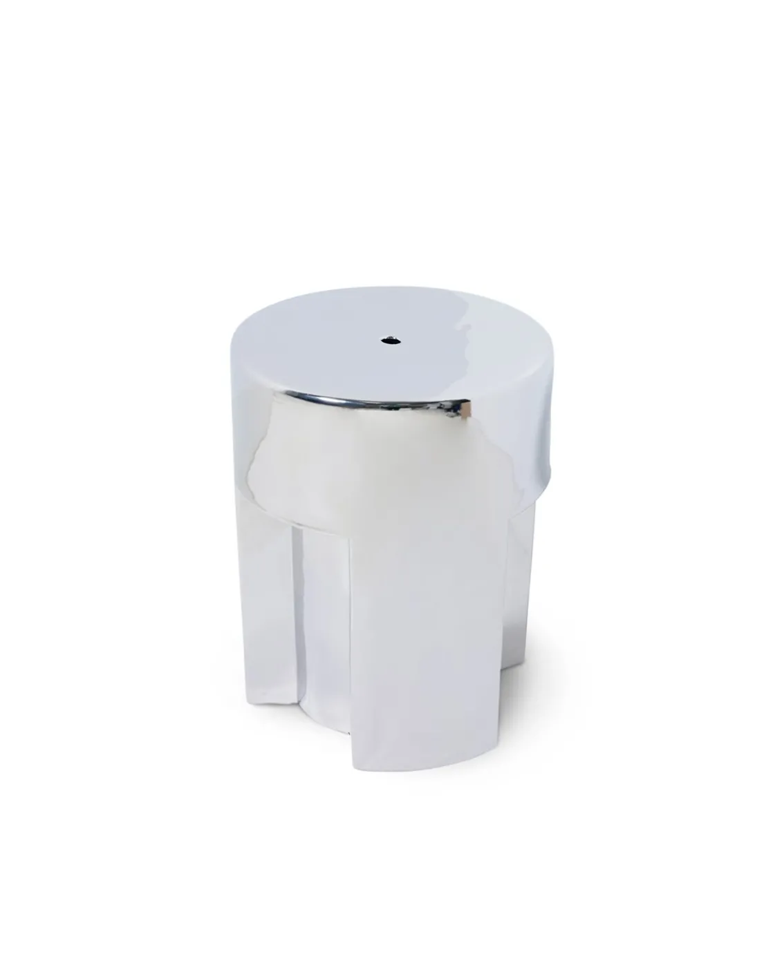 HK Living Stoneware Side Table Chrome