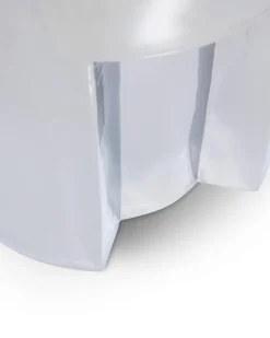 HK Living Stoneware Side Table Chrome