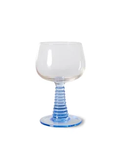 HK Living Swirl Wine Glass Blue