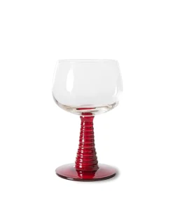 HK Living Swirl Wine Glass Red