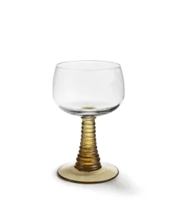 HK Living Swirl Wine Glass Green