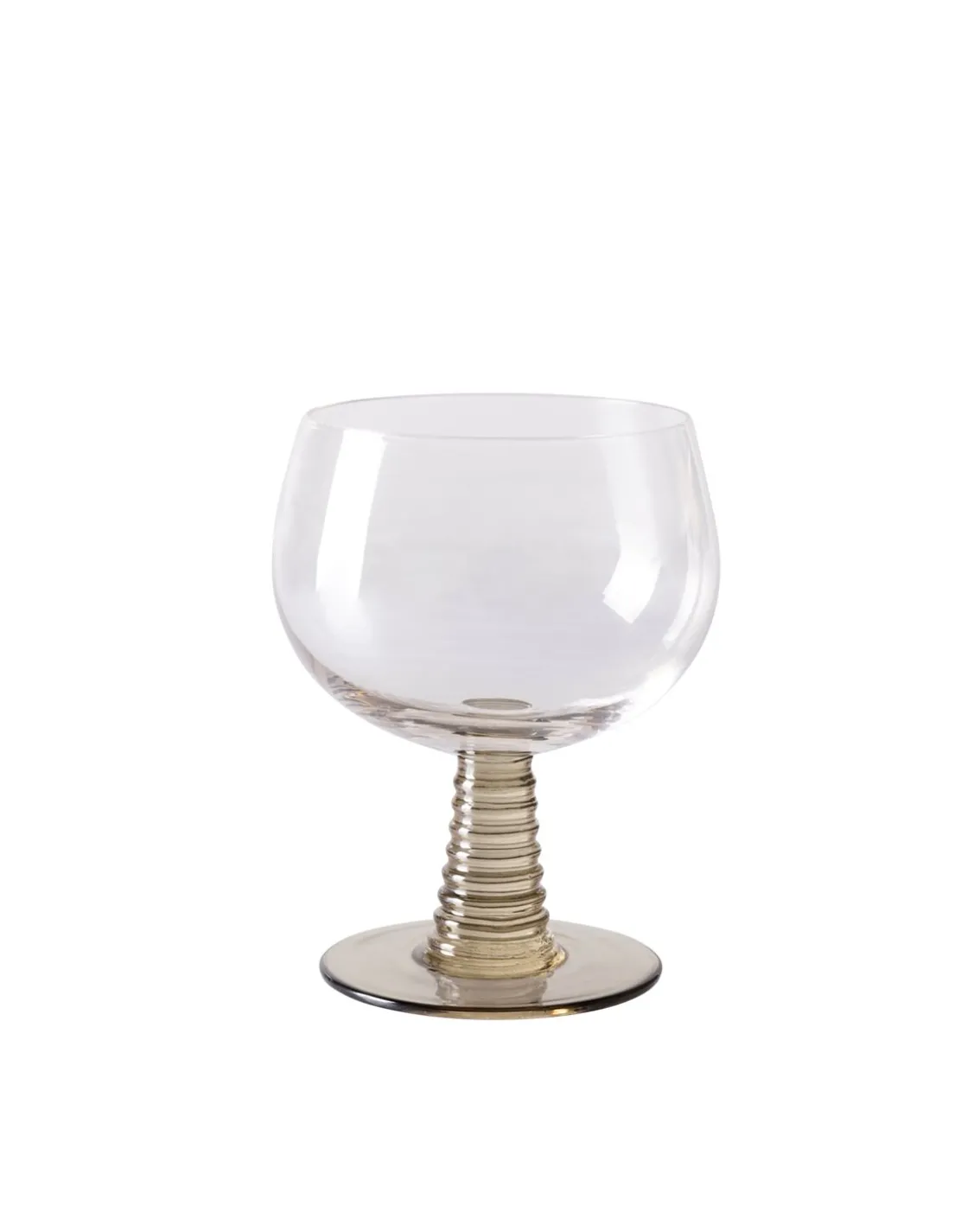HK Living Swirl Wine Glass Low Green