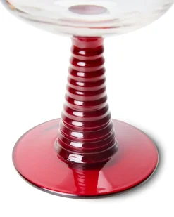HK Living Swirl Wine Glass Red