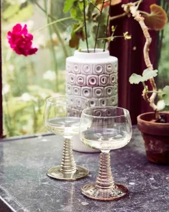 HK Living Swirl Wine Glass Green