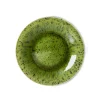 HK Living The Emeralds Ceramic Dinner Plate Set Of 2 Spotted Green