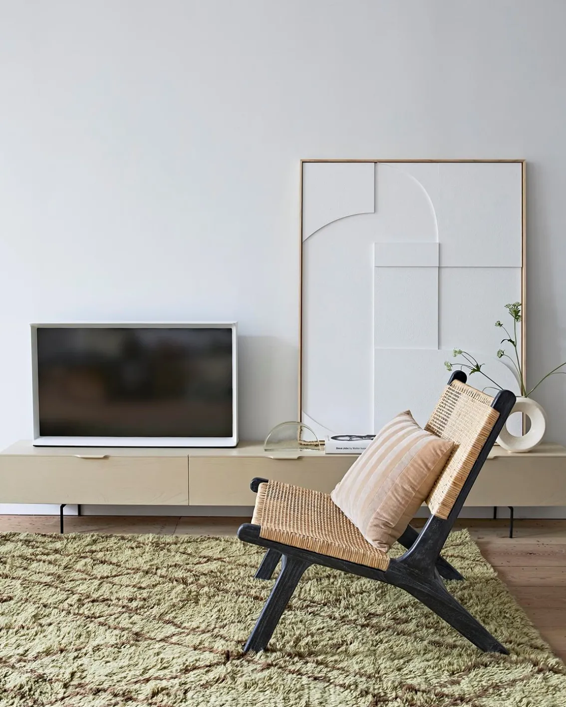 HK Living Tv Cabinet Wood Grain Sand
