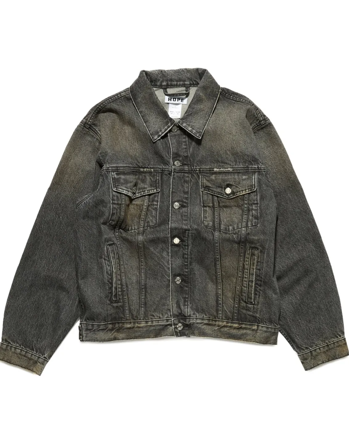 HOPE Bold Denim Jacket Heavy Black Vintage