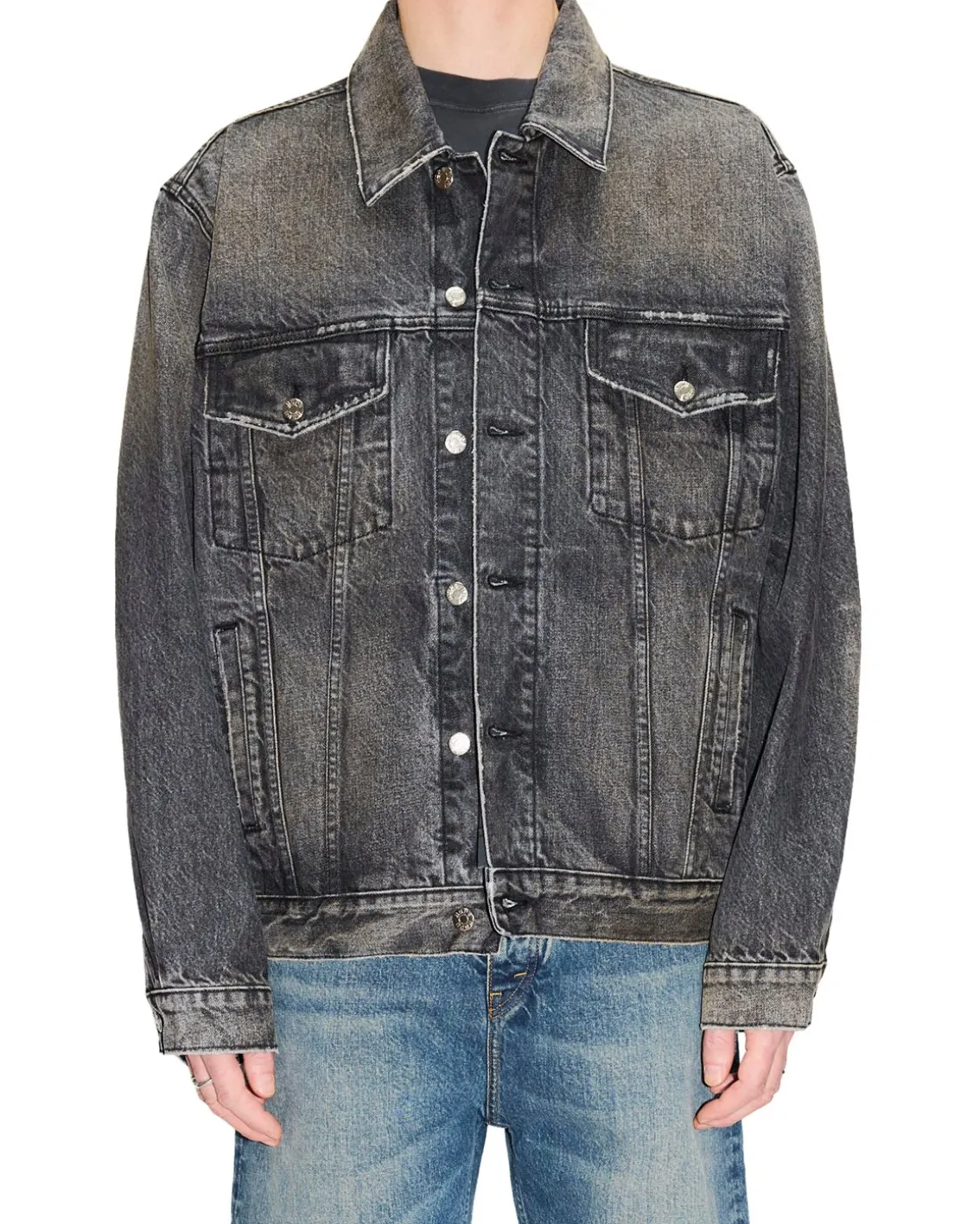 HOPE Bold Denim Jacket Heavy Black Vintage