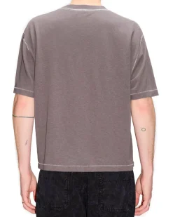 HOPE Boxy Roll Tee Plum Grey Hemp