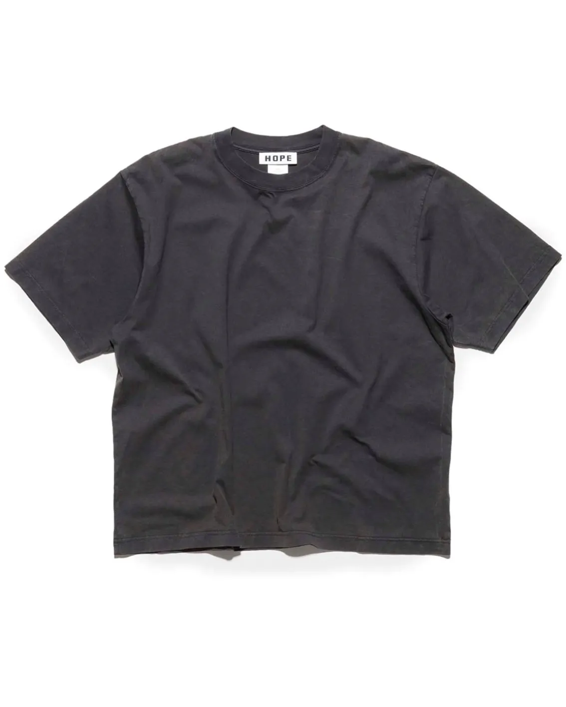 HOPE Boxy Tee Washed Black Jersey