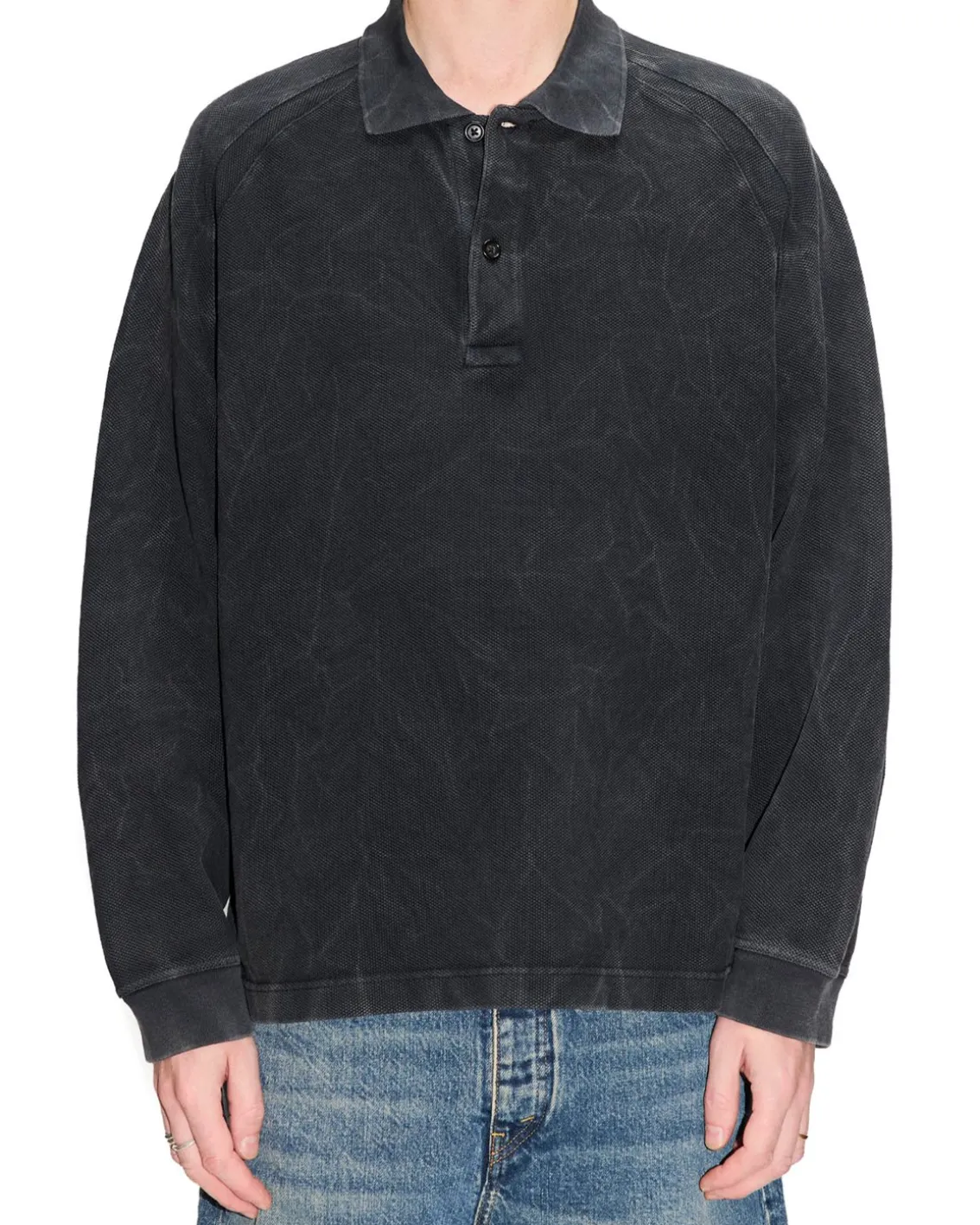 HOPE Defense Sweatshirt Faded Black Pique
