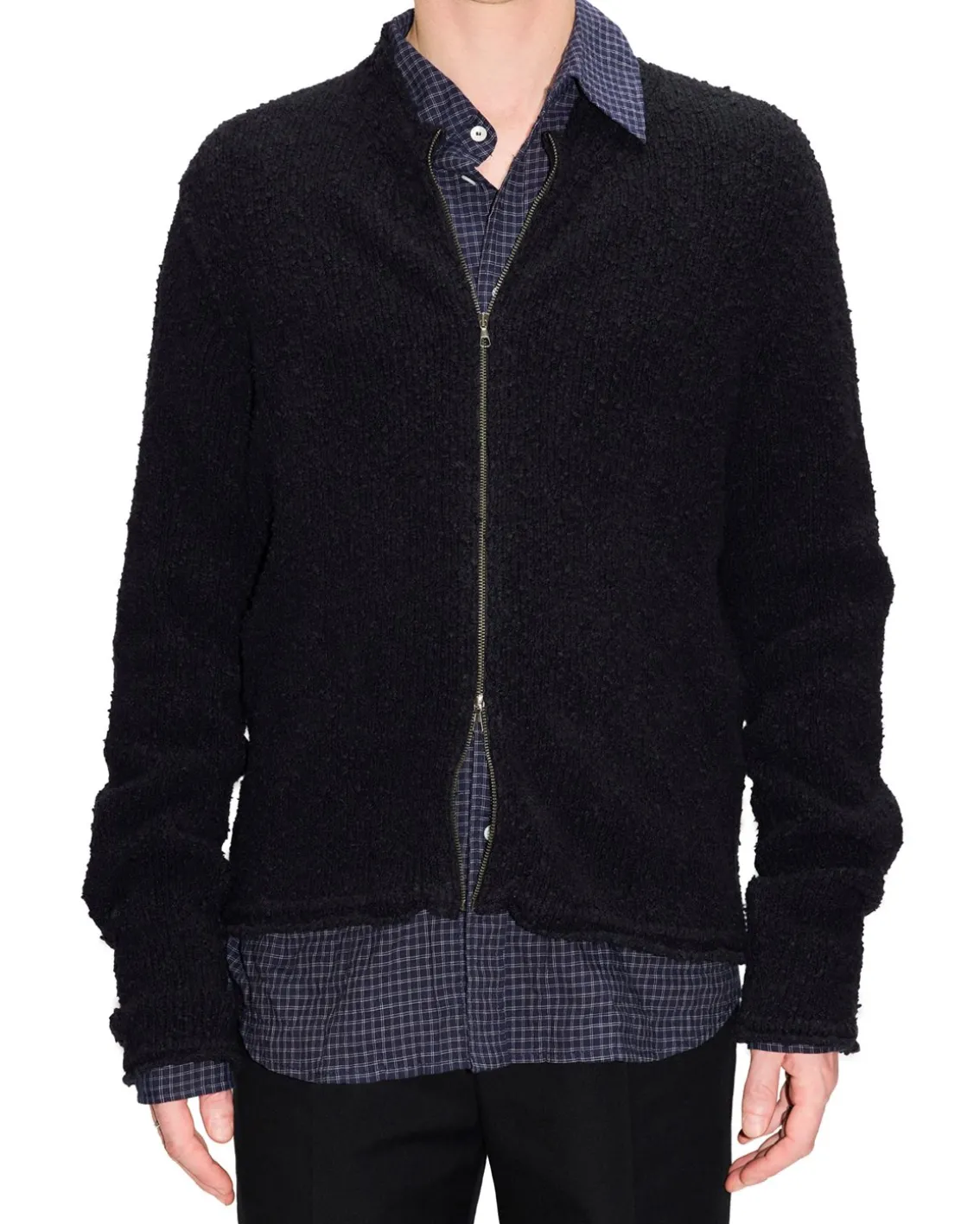 HOPE Goal Cardigan Black Boucle