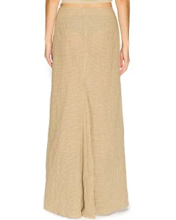HOPE Read Skirt Beige Check Voile