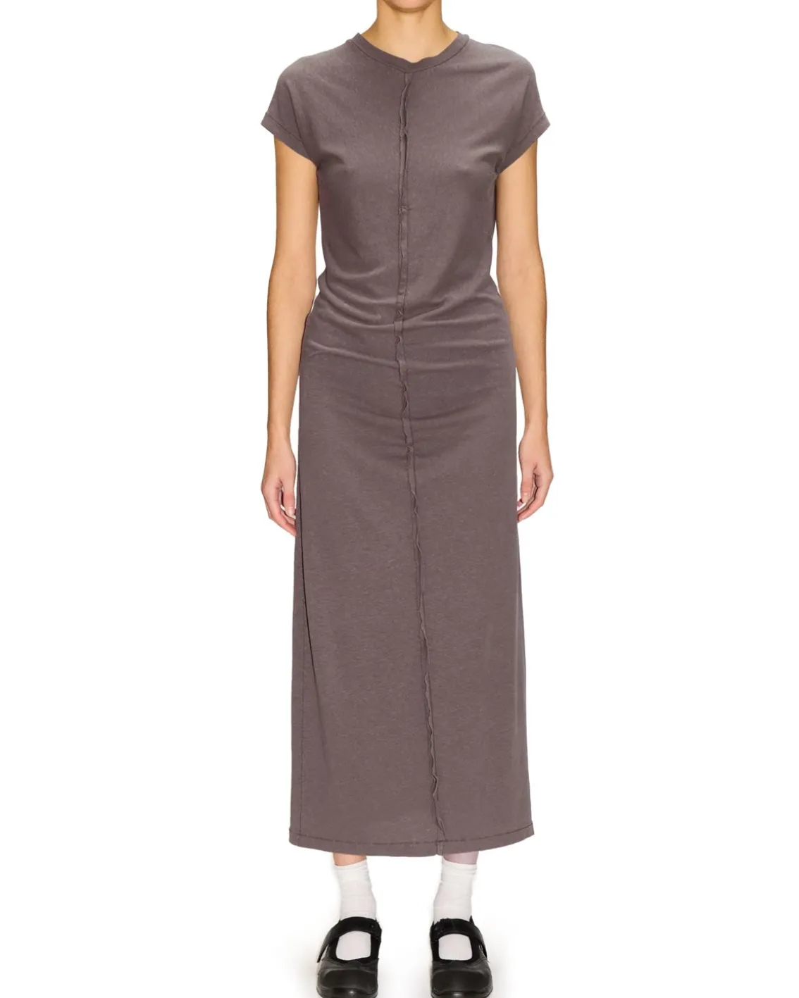 HOPE Roll Dress Plum Grey Hemp