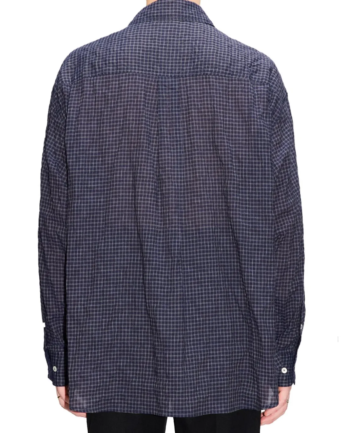 HOPE Room Shirt Blue Micro Check