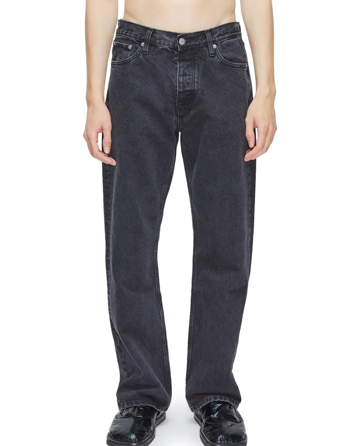 HOPE Rush Relaxed Bootcut Jeans Washed Black