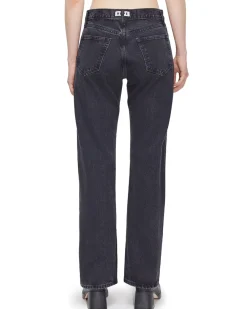 HOPE Rush Relaxed Bootcut Jeans Washed Black
