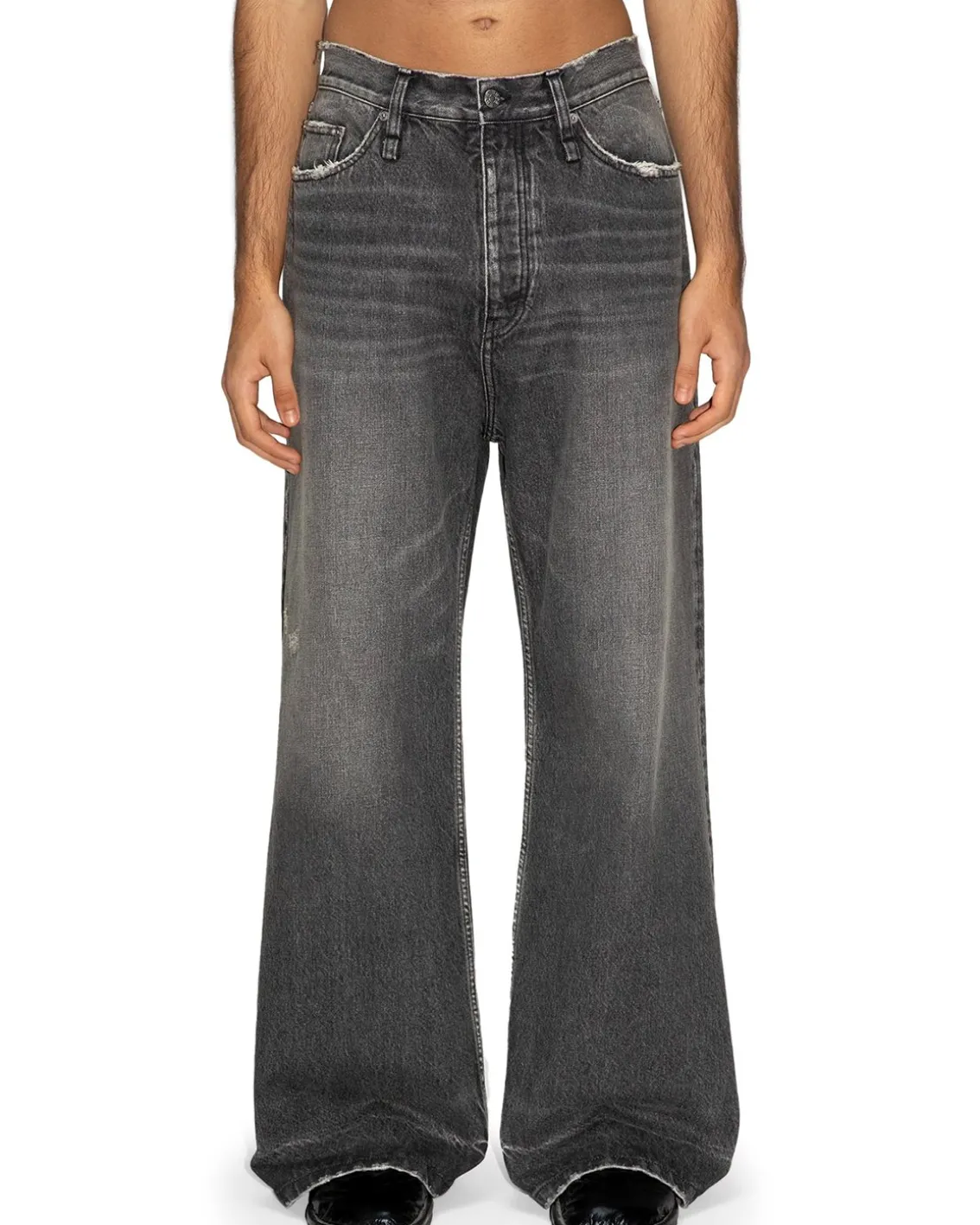 HOPE Skid Wide Leg Jeans Heavy Black Vintage