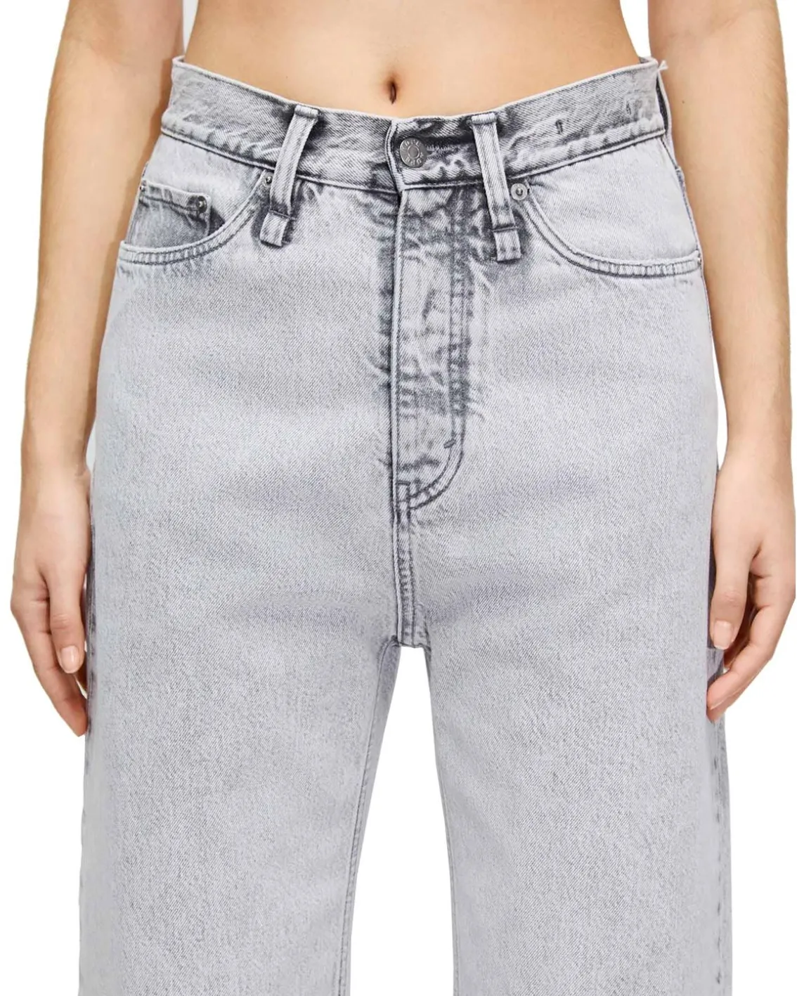 HOPE Skid Wide Leg Jeans Light Grey Stone