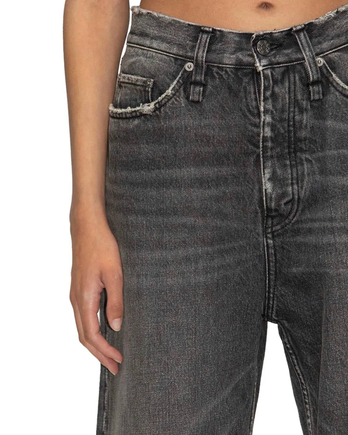 HOPE Skid Wide Leg Jeans Heavy Black Vintage