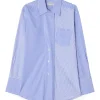 House of Dagmar Asymmetric Shirt Blue Stripe