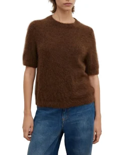 House of Dagmar Brushed Alpaca Top Tobacco Brown