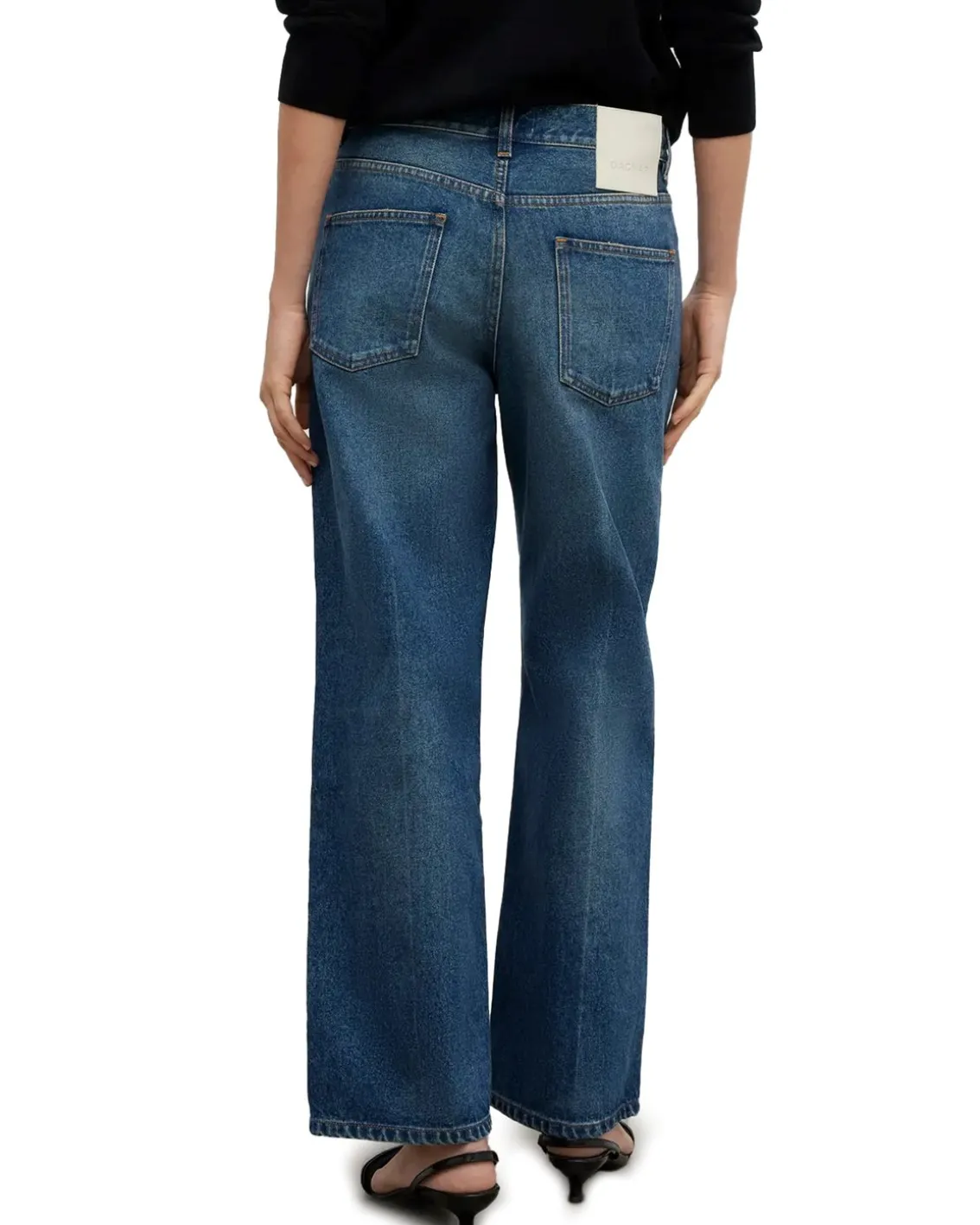 House of Dagmar Cropped Denim Vintage Blue
