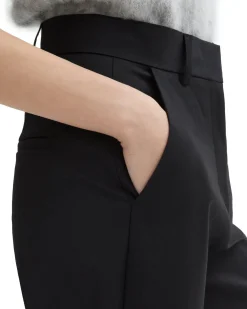 House of Dagmar High Waist Wool Pant Black