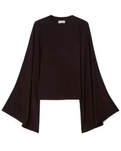 House of Dagmar Jersey Kimono Top Chocolate Brown