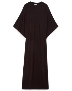 House of Dagmar Jersey Kimono Dress Chocolate Brown