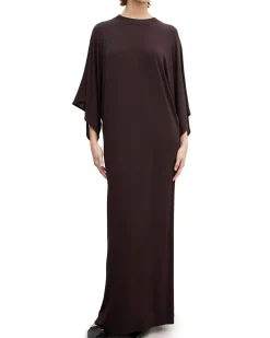 House of Dagmar Jersey Kimono Dress Chocolate Brown