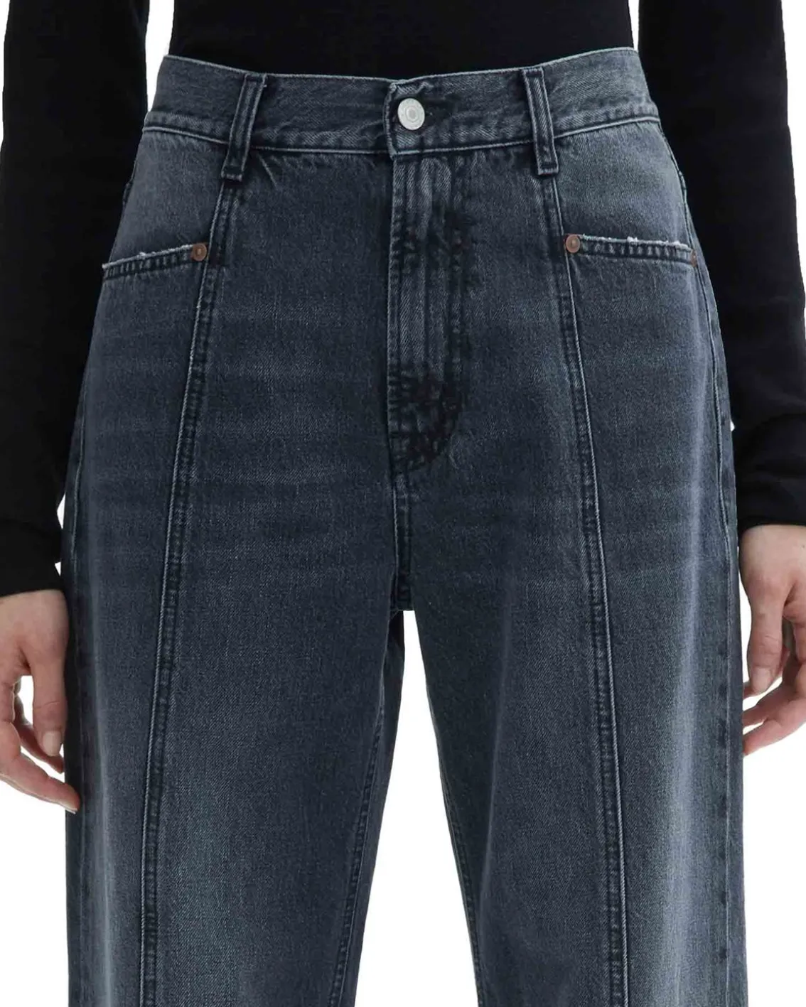 House of Dagmar Loose Fit Denim Dark Grey
