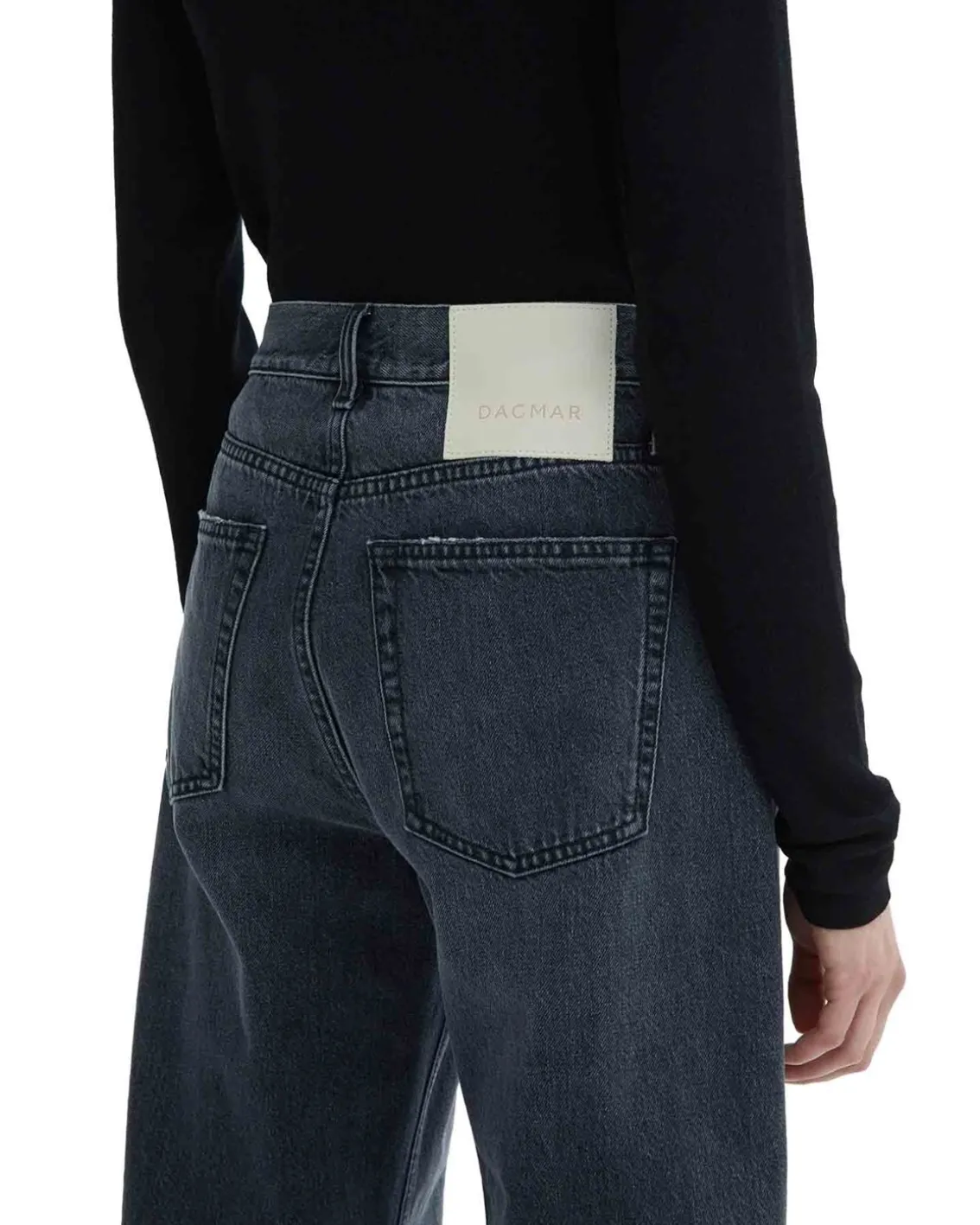 House of Dagmar Loose Fit Denim Dark Grey